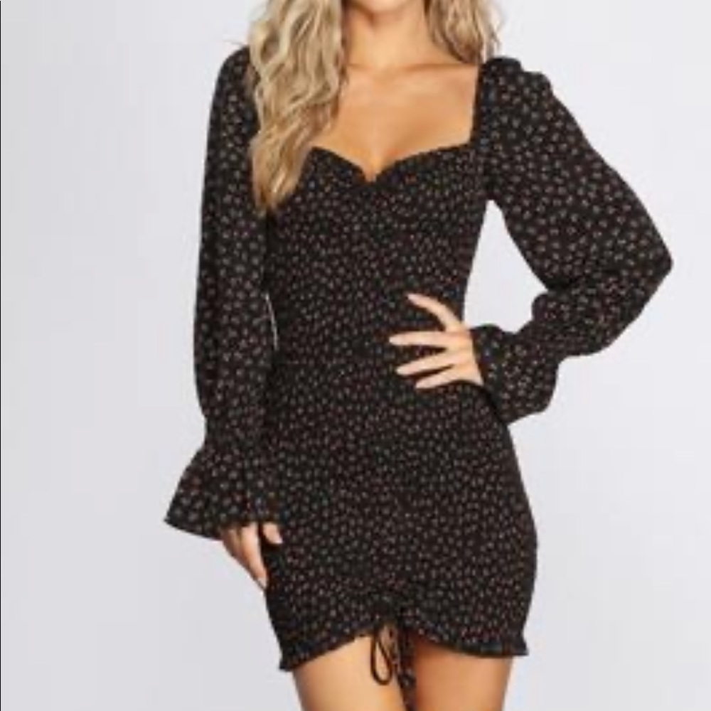 Windsor Smocked Ruched Tie Bottom Dress